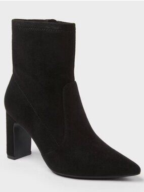 A New Day Women's Sienna Low Shaft Heeled Boots with Memory Foam Jet Black 8M